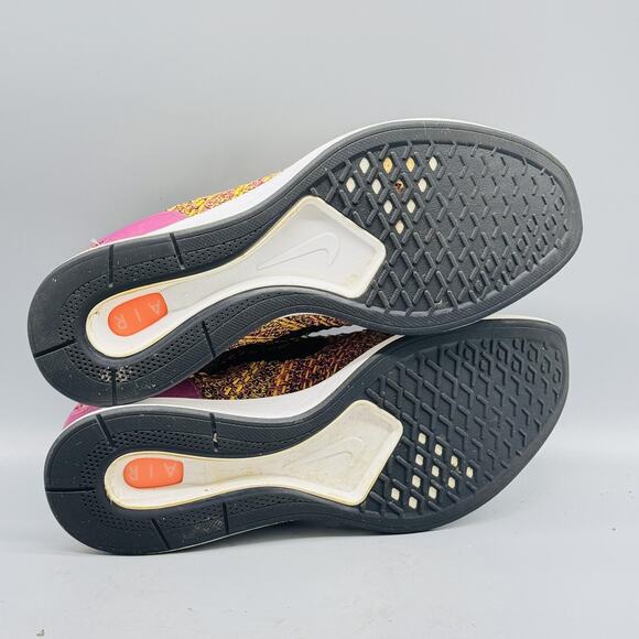 Nike Shoes Womens 9 Yellow Purple Air Zoom Mariah Flyknit Racer Athletic Sneaker - Picture 10 of 12